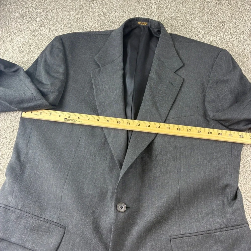 Oscar de la Renta Menswear Gray Wool Blazer Jacket‎ 42L W36 Made in Mexico - Picture 5 of 8
